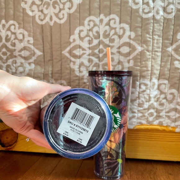 NWT Starbucks Foil Flower Tumbler - Picture 2 of 2